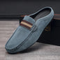2026 Loafer‌ Shoes Men's Lightweight Bean Shoes Summer One Step Push Lazy Breathable Casual Half Support Slippers for Men