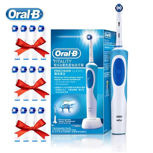 Oral B Electric Toothbrush Rotation Cleaning Oral 3D White Tooth Adult Vitality Tooth Brush Inductive Charging + Gift Brush Head