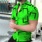2026 New Fashionable Printed Shirt Men's Seaside Summer Casual Short Sleeve Top Holiday Clothing