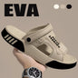 Men's Innovative Design Spring and Summer Eva Comfortable Thick-Soled Fashionable Casual Sandals for Home and Outdoor Activities, Versatile for Daily Use, Dual-Wear Slippers