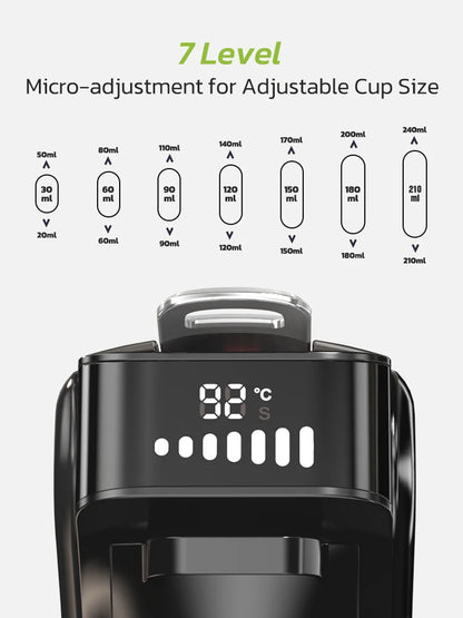 HiBREW 6in1 Capsule Coffee Machine Hot/Cold Multiple Espresso Cafetera Cappuccino Coffee Maker Dolce Gusto Nespresso Powder H1B