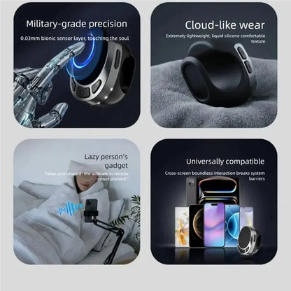 AA60-Touch And Button Operation Remote Control General Air Mouse Bluetooth Remote Selfies Scrolling Through Videos Ring Band