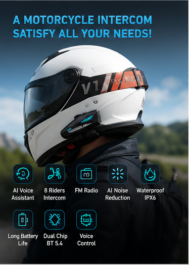 Voltress V1 Motorcycle Intercom