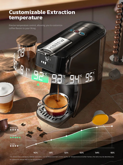 HiBREW 6in1 Capsule Coffee Machine Hot/Cold Multiple Espresso Cafetera Cappuccino Coffee Maker Dolce Gusto Nespresso Powder H1B