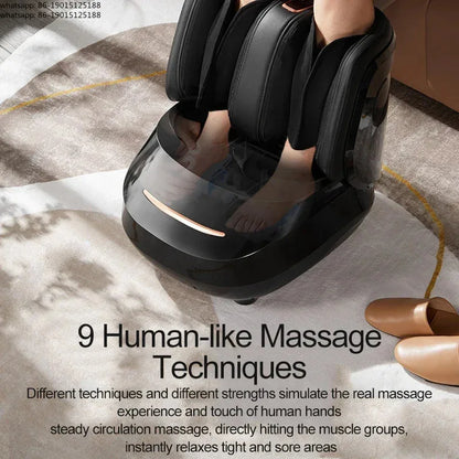 High Quality Air Pressure Electric Hot Heater Foot Massager Machine Vibrate Roller Bath Kneading Leg Foot Full Wrap Massage